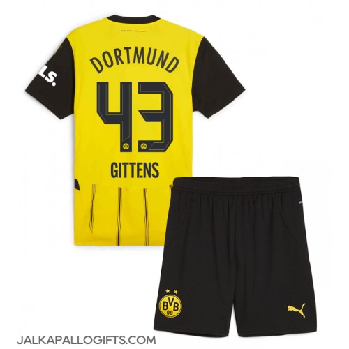 Borussia Dortmund Jamie Bynoe-Gittens #43 Koti Peliasu Lasten 2024-25 Lyhythihainen (+ Lyhyet housut)